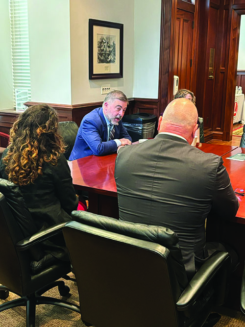 U.S. Representative Mike Carey talks with OCA members at the 2024 TCC Fly-In
