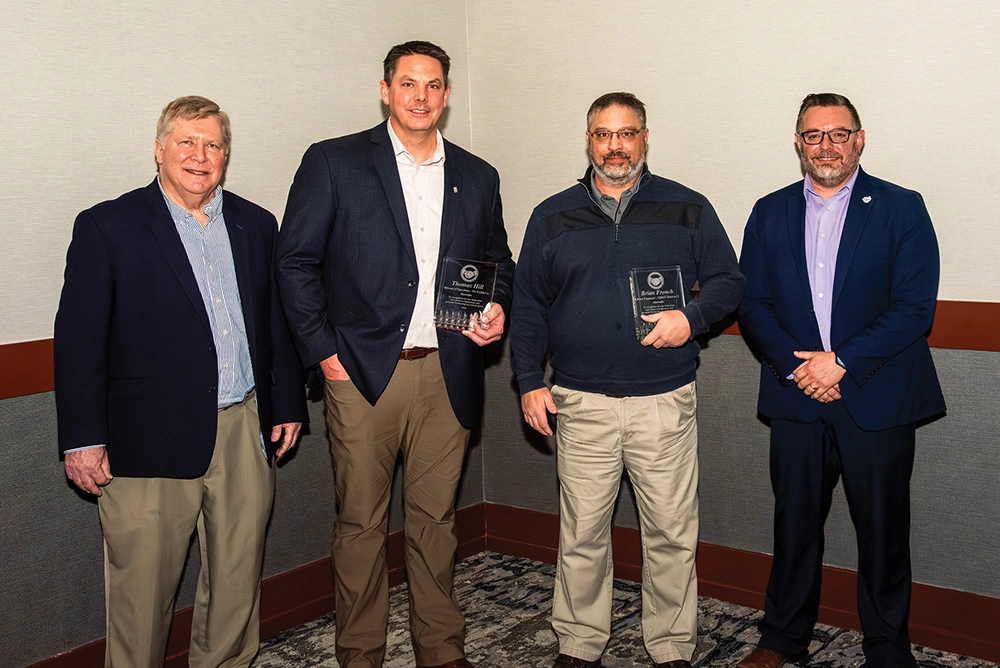 Individual Partnering Awards - The Ruhlin Co's Tom Hill and ODOT's Brian French are second left andsecond right, respectively.